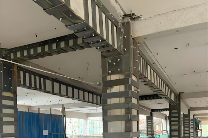 外包型鋼加固方法